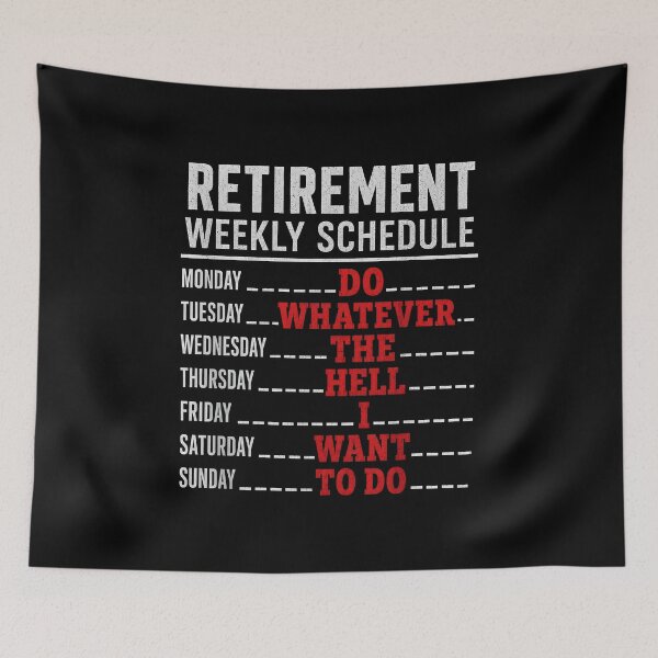 Item preview, Retirement weekly schedule designed and sold by zoes-ink.