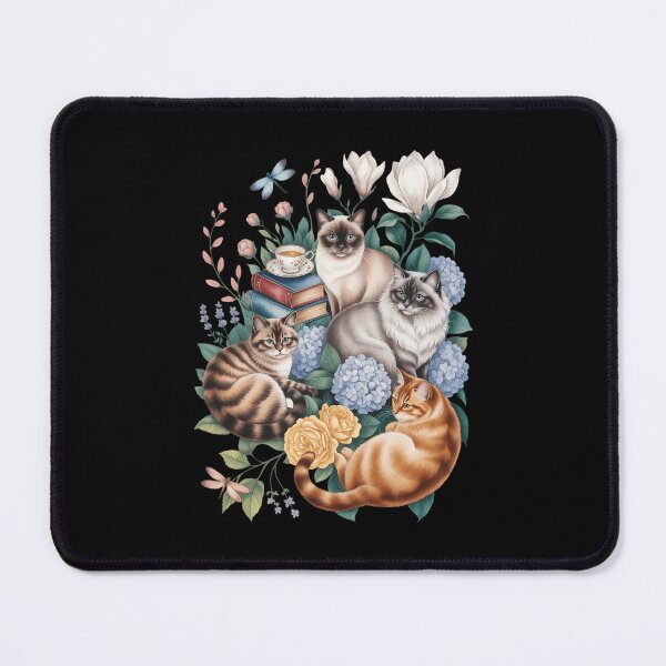 Item preview, Bella + Canvas Cottagecore Cats and Books Floral Cat and Book Lover designed and sold by TrinaEspinoza.