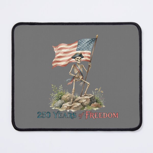 Item preview, 250 Years of Freedom Skeleton Patriot PNG, Vintage American Flag Skeleton, USA 250th Anniversary Patriotic Design designed and sold by BreezifyDesignStudio.