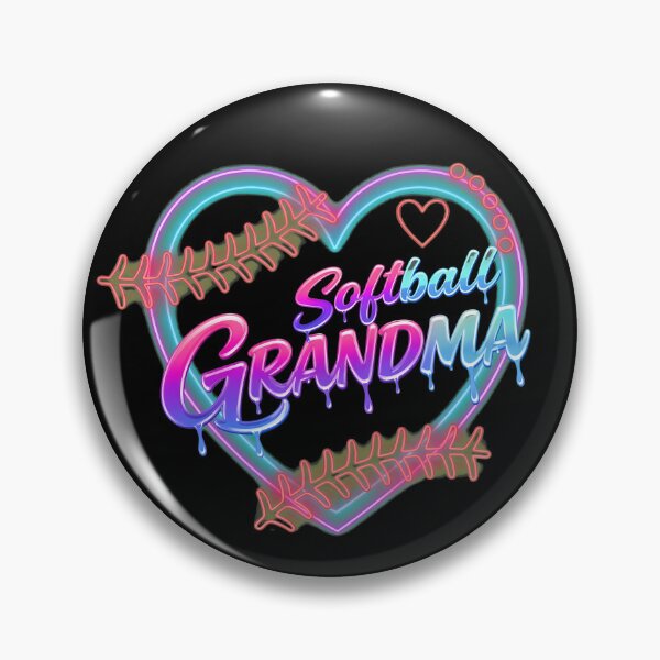 Artikelvorschau, Neon Heart Softball Oma Grafik entworfen und verkauft von LashondaGreen89.