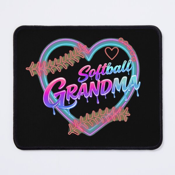 Item preview, Neon Heart Softball Grandma Graphic designed and sold by LashondaGreen89.