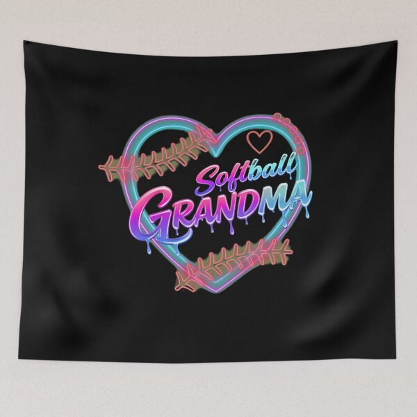 Item preview, Neon Heart Softball Grandma Graphic designed and sold by LashondaGreen89.