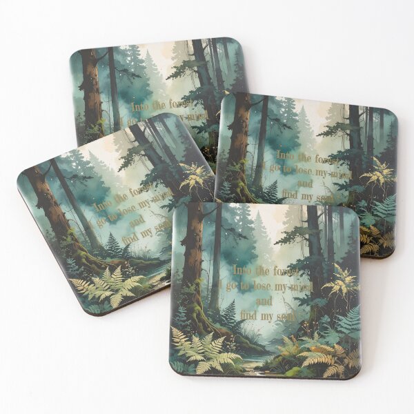 Item preview, Forest outdoors hiking watercolor quote print nature botanical wall art designed and sold by icemanphotos.