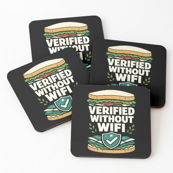 Item preview, Verified Without WiFi Funny Sandwich Tech Humor Design designed and sold by TeeTimeTreasure.