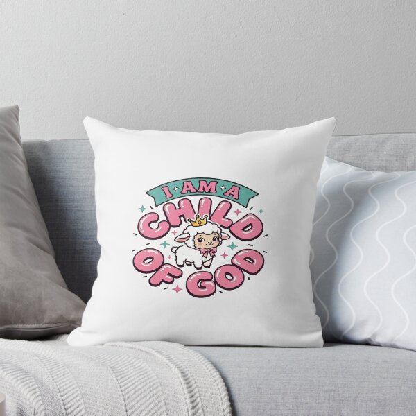 Item preview, Child of God Lamb Art • Cute Christian Faith Design • Crown & Pastel Typography designed and sold by Bright Nest Studio.