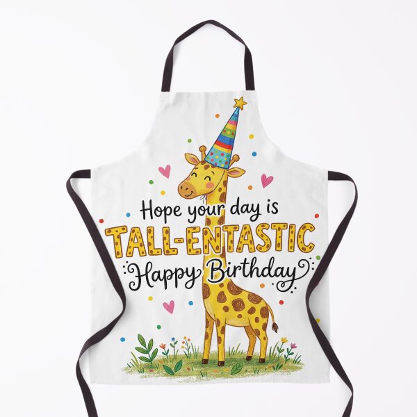 Item preview, Tall-entastic Giraffe Pun Happy Birthday Cute 3D Cartoon Gift designed and sold by LunaPixelStudio.