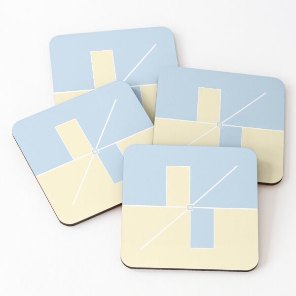Item preview, The Origin - Blue and Cream Minimalist Geometric designed and sold by artdocaj.