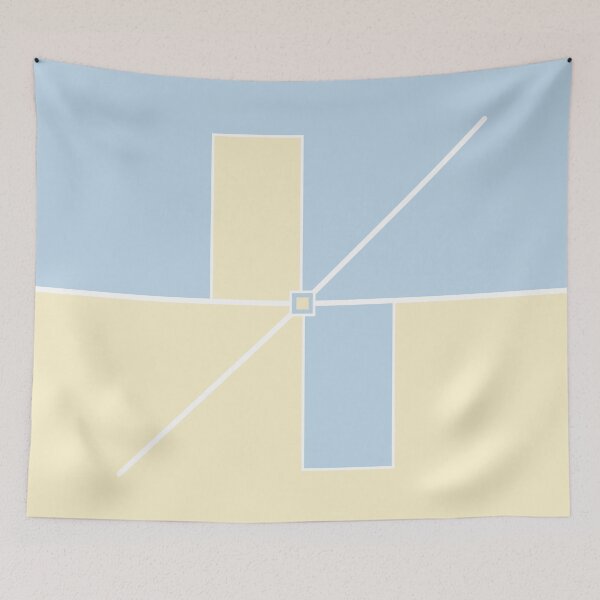 Item preview, The Origin - Blue and Cream Minimalist Geometric designed and sold by artdocaj.