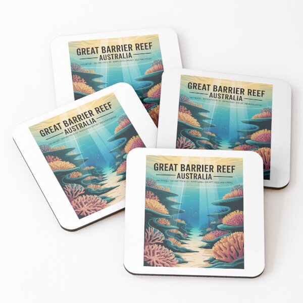 Item preview, Great Barrier Reef Australia Poster, Coral Reef Ocean Travel Art Print designed and sold by pod24.