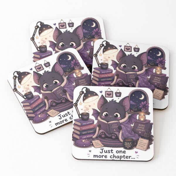 Item preview, Bat Night Reader One More Chapter Cozy Mood designed and sold by Sadia  Jannat.