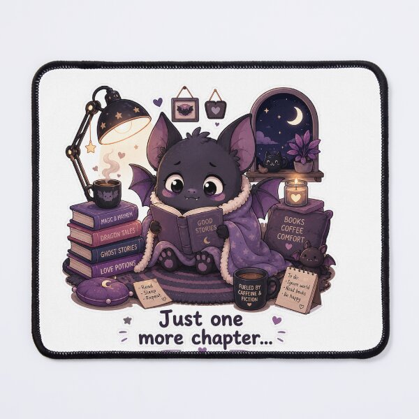 Item preview, Bat Night Reader One More Chapter Cozy Mood designed and sold by Sadia Jannat.