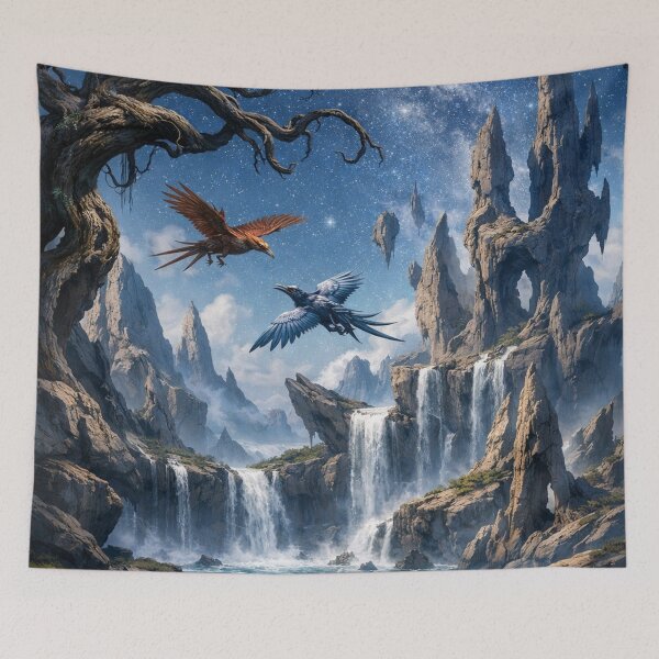 Item preview, Starry night over rocky landscapes designed and sold by Sigtrix.