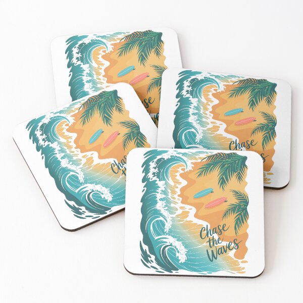 Item preview, Chase the Waves - Coastal Beach Palm Trees Summer Vibes designed and sold by TrinaEspinoza.