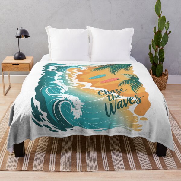 Item preview, Chase the Waves - Coastal Beach Palm Trees Summer Vibes designed and sold by TrinaEspinoza.