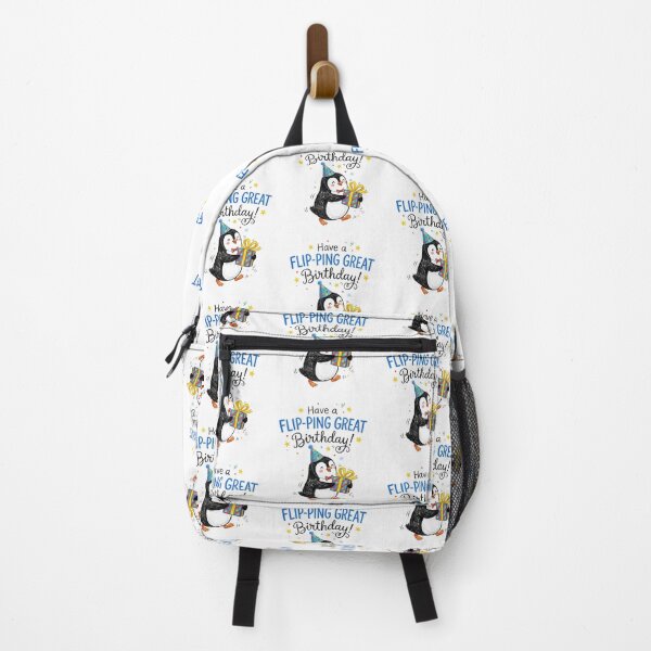 Item preview, Flipping Great Penguin Pun Happy Birthday Cute 3D Cartoon Gift designed and sold by LunaPixelStudio.