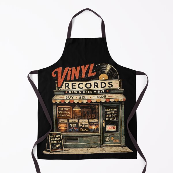 Item preview, Vintage Vinyl Records Store Retro Music Lover Design designed and sold by TheClockOutClub.