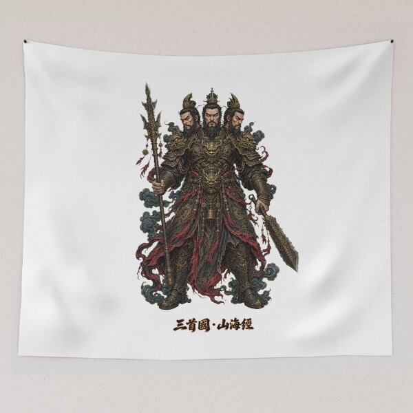 Item preview, Sanshouguo Three-Headed People — Shan Hai Jing designed and sold by holyminix.