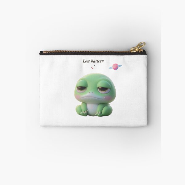 Item preview, Low Battery Frog Funny Tired Frog Meme Cute Exhausted Frog designed and sold by lunadesignsmoon.