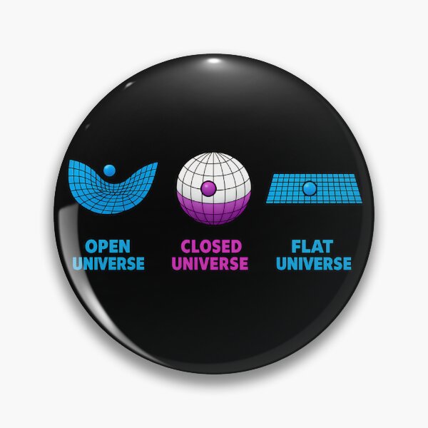 Item preview, Open Closed and Flat Universe Physics Humor Design designed and sold by TeeTimeTreasure.