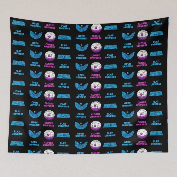 Item preview, Open Closed and Flat Universe Physics Humor Design designed and sold by TeeTimeTreasure.