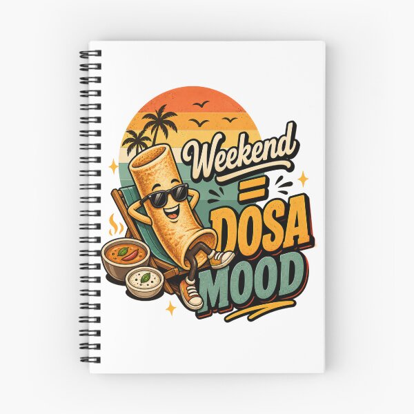 Item preview, Weekend = Dosa Mood – Cute Retro South Indian Food Lover Design designed and sold by Globalcitytees.