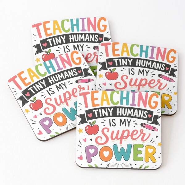 Item preview, Teaching Tiny Humans is My Superpower - Colorful Teacher designed and sold by Mahmoud Salah.