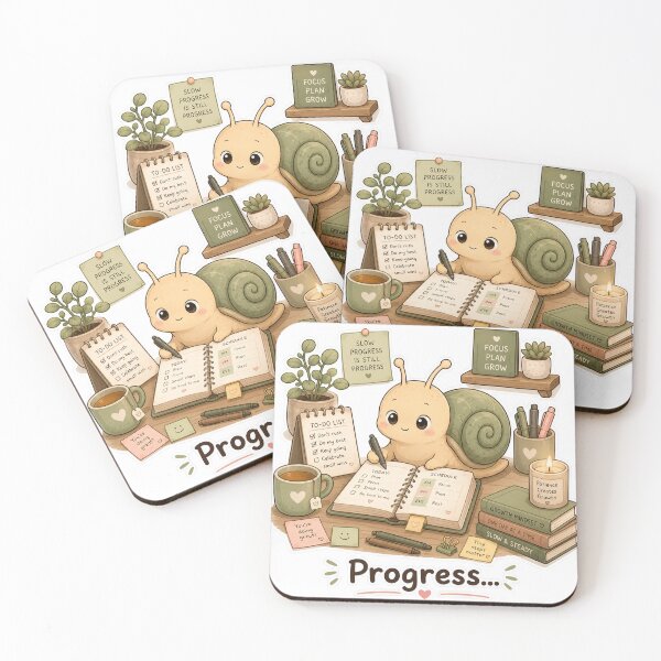 Item preview, Snail Productivity Progress Slow And Steady Mood designed and sold by Sadia  Jannat.