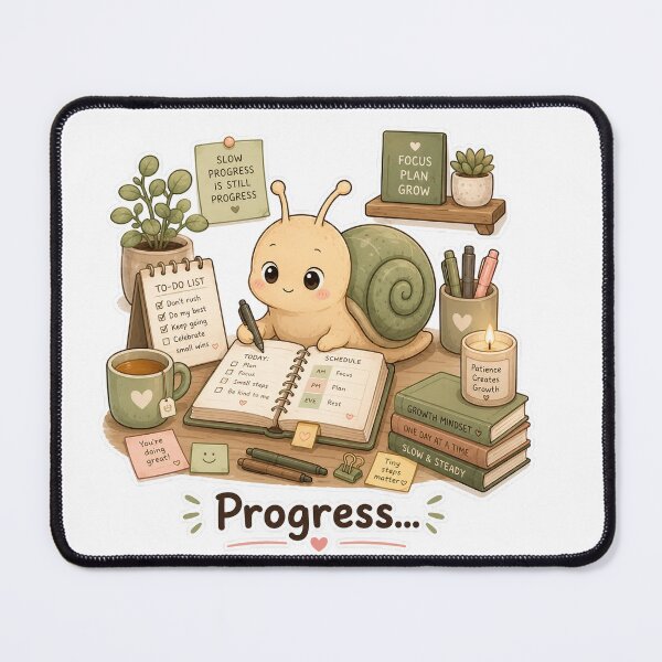 Item preview, Snail Productivity Progress Slow And Steady Mood designed and sold by Sadia Jannat.