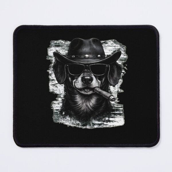Item preview, Cool Dog Cowboy Smoker Cigar Hat Shades designed and sold by Dmo3HarkoArt.