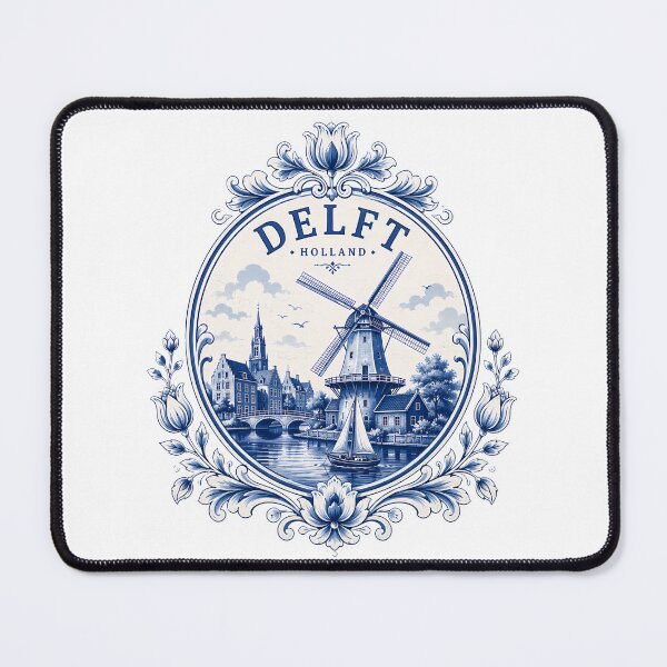 Item preview, Classic Delft Blue Holland Windmill Landscape designed and sold by k3rstman1.
