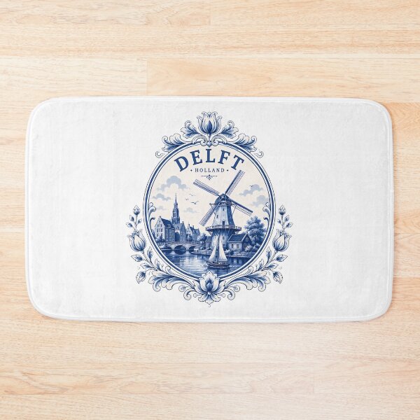 Item preview, Classic Delft Blue Holland Windmill Landscape designed and sold by k3rstman1.