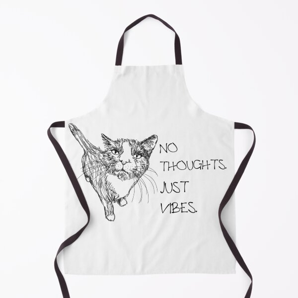 Item preview, No Thoughts Just Vibes Cat designed and sold by FlyingKickF.