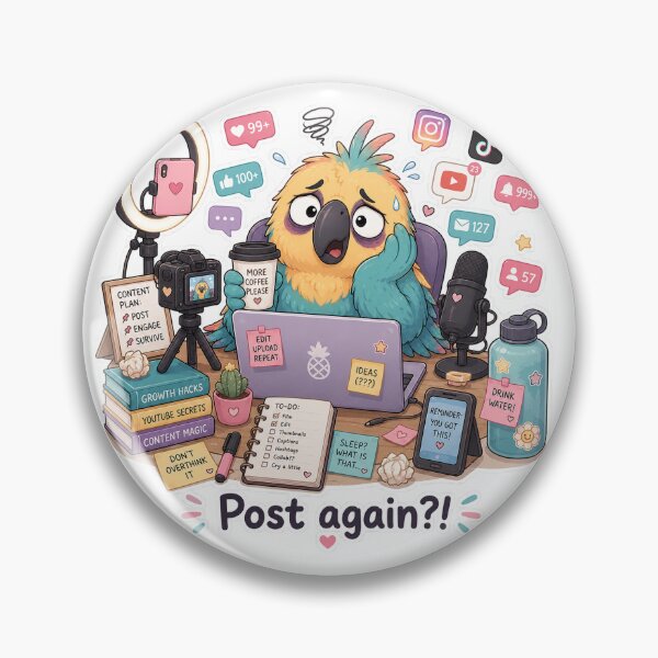 Item preview, Parrot Content Creator Burnout Viral Mood designed and sold by Sadia  Jannat.