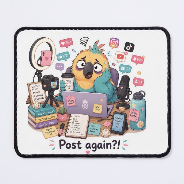 Item preview, Parrot Content Creator Burnout Viral Mood designed and sold by Sadia  Jannat.