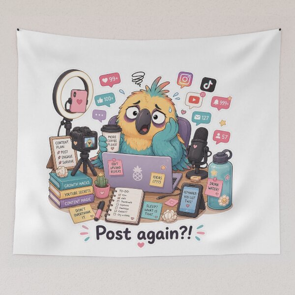 Item preview, Parrot Content Creator Burnout Viral Mood designed and sold by Sadia  Jannat.