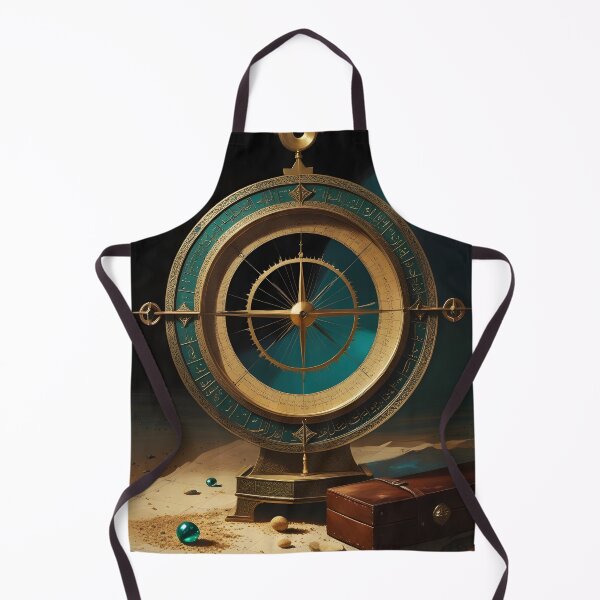 Item preview, Arabian Astrolabe Compass | Modern Desert Noir | Dark Fine Art Print designed and sold by GoldenVerseArt.