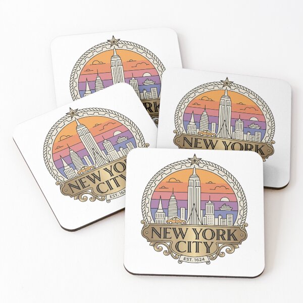 Item preview, Vintage New York City Skyline Retro Badge designed and sold by k3rstman1.