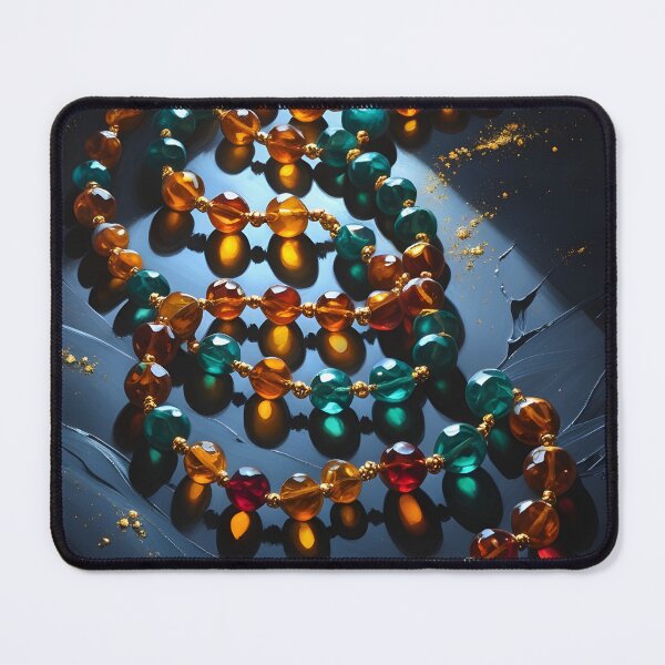 Item preview, Tasbih Prayer Beads | Modern Desert Noir | Dark Fine Art Print designed and sold by GoldenVerseArt.