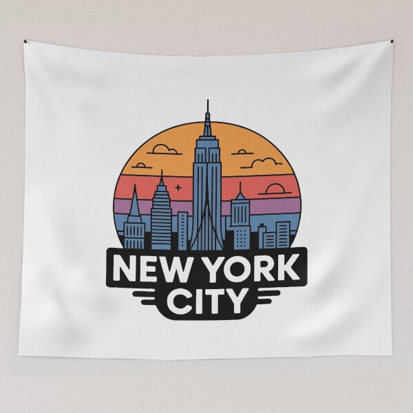 Item preview, Vintage New York City Skyline Retro Sunset designed and sold by k3rstman1.
