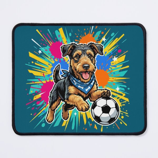 Item preview, Airedale Terrier Soccer Dog – Cute Football Puppy Gift for Dog Lovers designed and sold by The Real Life Symphony.