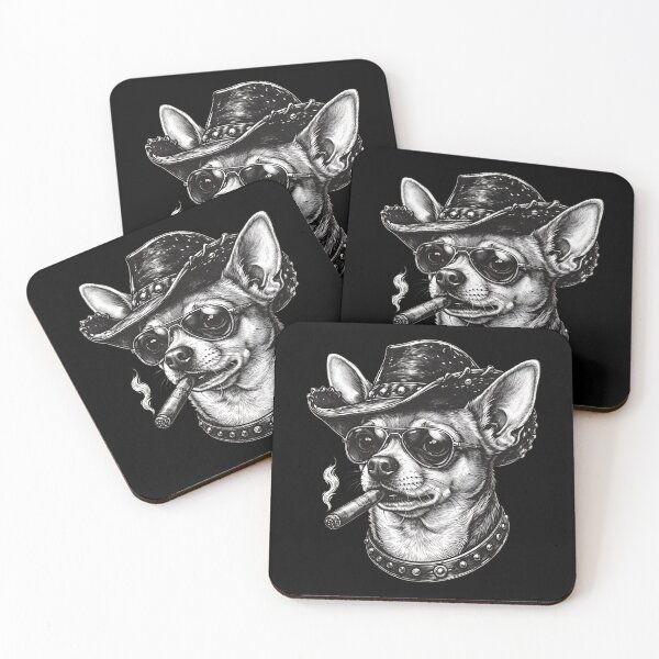 Item preview, Cool Dog with Cowboy Hat Cigar Aviators designed and sold by Dmo3HarkoArt.