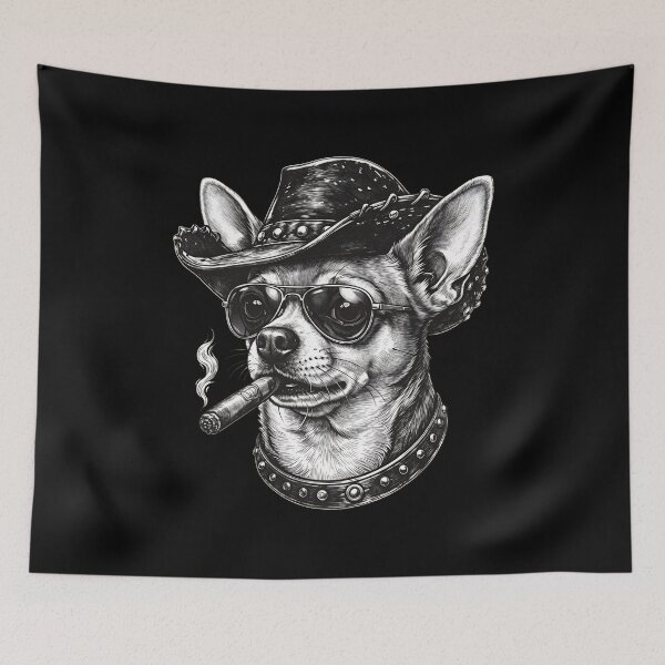 Item preview, Cool Dog with Cowboy Hat Cigar Aviators designed and sold by Dmo3HarkoArt.