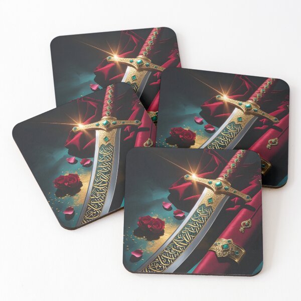 Item preview, Arabian Saif Sword | Modern Desert Noir | Dark Fine Art Print designed and sold by GoldenVerseArt.