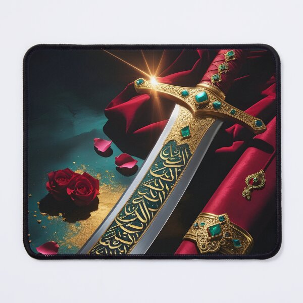 Item preview, Arabian Saif Sword | Modern Desert Noir | Dark Fine Art Print designed and sold by GoldenVerseArt.