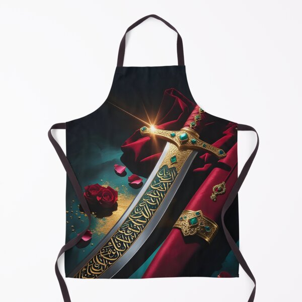 Item preview, Espada árabe Saif | Desierto negro moderno | Impresión artística oscura designed and sold by GoldenVerseArt.