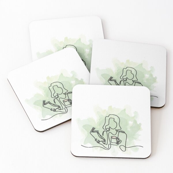Item preview, Minimalist One Line Art Woman Reading designed and sold by EarthScience.