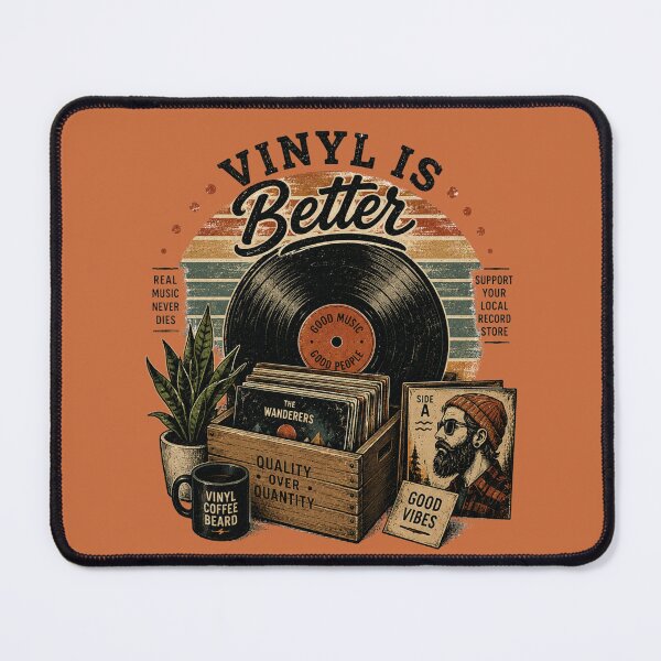 Item preview, Retro Vinyl Is Better Record Collector T-Shirt | Indie Music Lover Design designed and sold by ThreadTheory976.