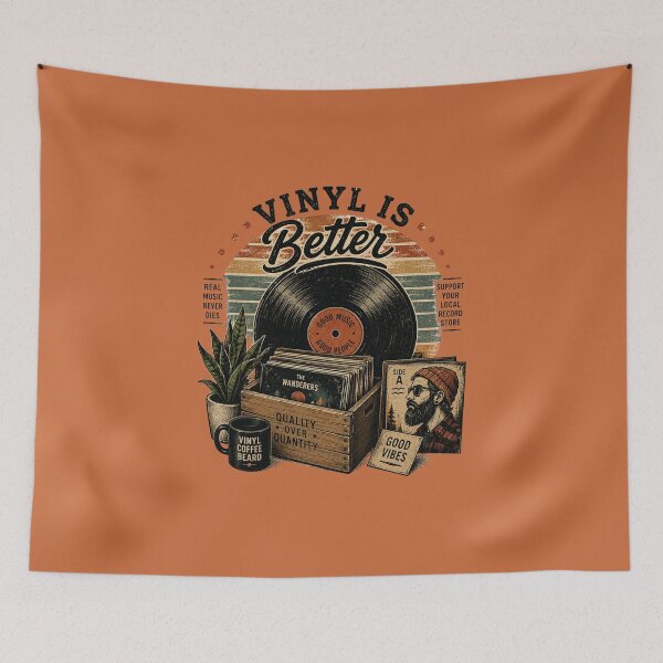 Item preview, Retro Vinyl Is Better Record Collector T-Shirt | Indie Music Lover Design designed and sold by ThreadTheory976.
