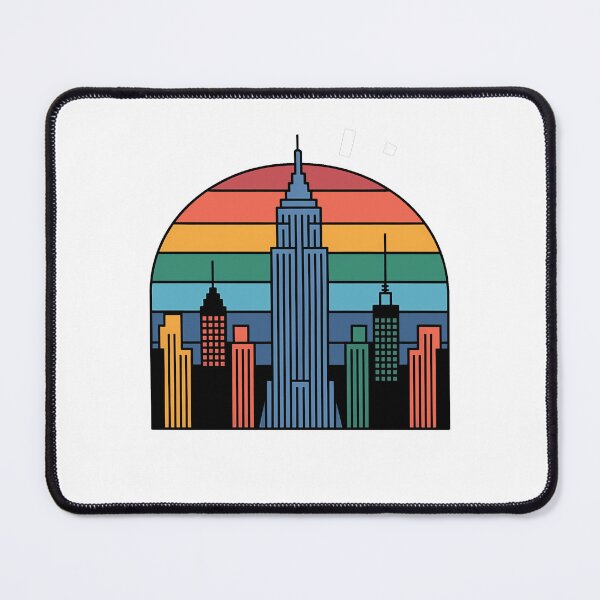 Item preview, New York City Retro Skyline Rainbow Sunset designed and sold by k3rstman1.