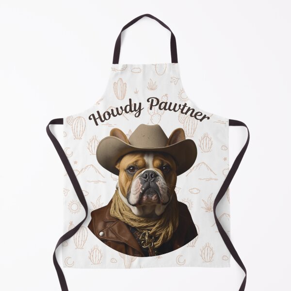 Item preview, French Bulldog Dressed as a Cowboy "Howdy Pawtner" designed and sold by Soulstar Designs.